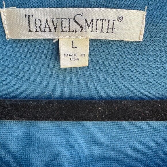 TravelSmith Womens Paneled Sleeveless Teal Stretch Pencil Sheath Maxi Dress L - Picture 5 of 8